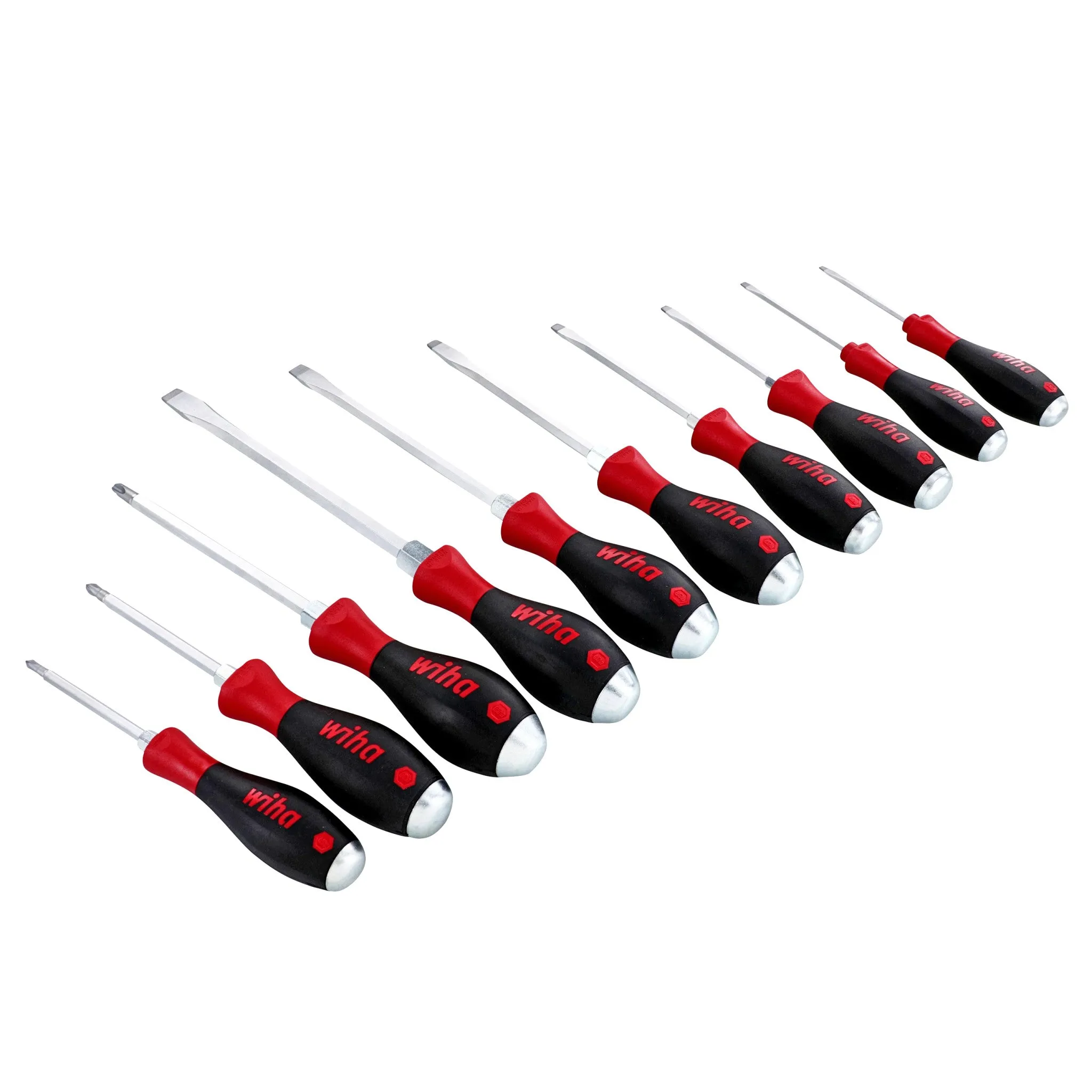10 Piece SoftFinish XHeavy Duty Slotted and Phillips Screwdriver Set