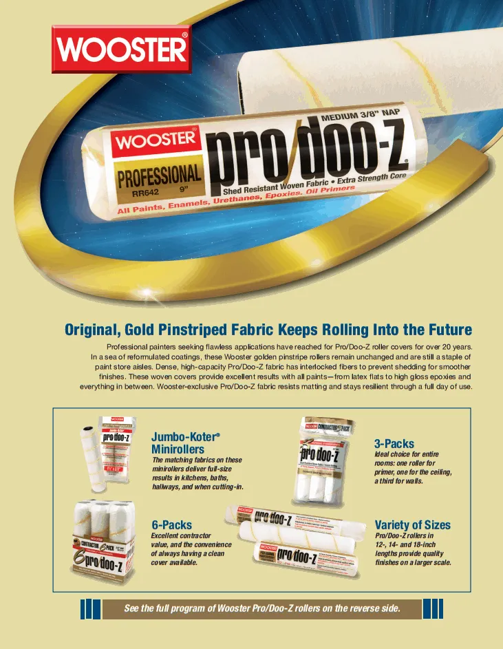 165mm x 10mm Wooster Jumbo-Koter Pro Doo-z Mini Roller Sleeves
