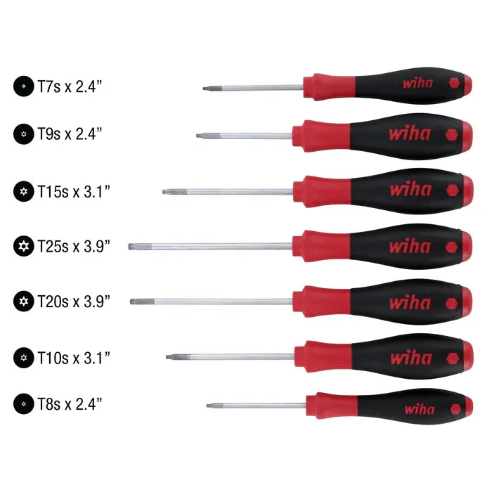 36298, Wiha 7 Piece SoftFinish Security Torx Set