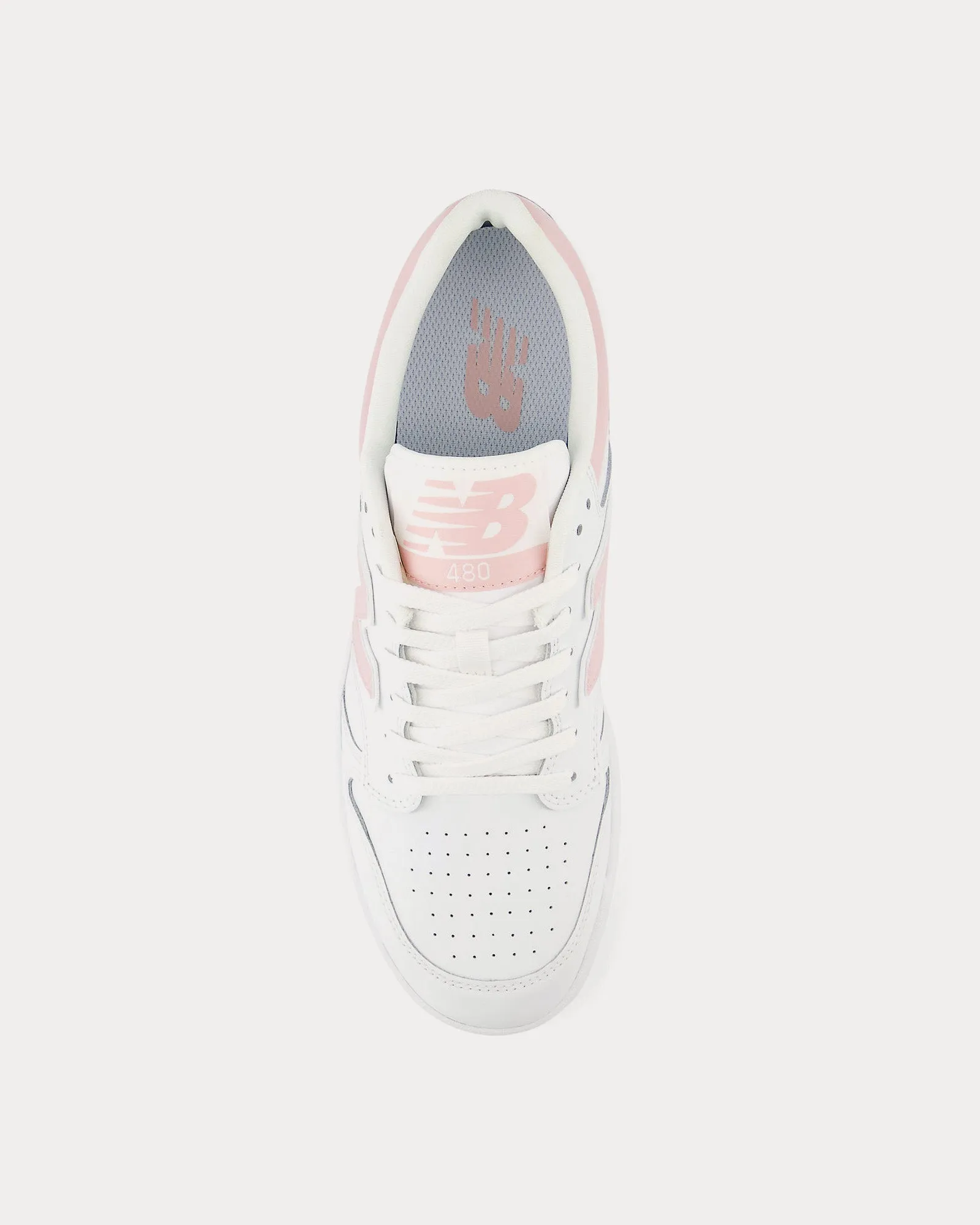 480 White / Orb Pink Low Top Sneakers