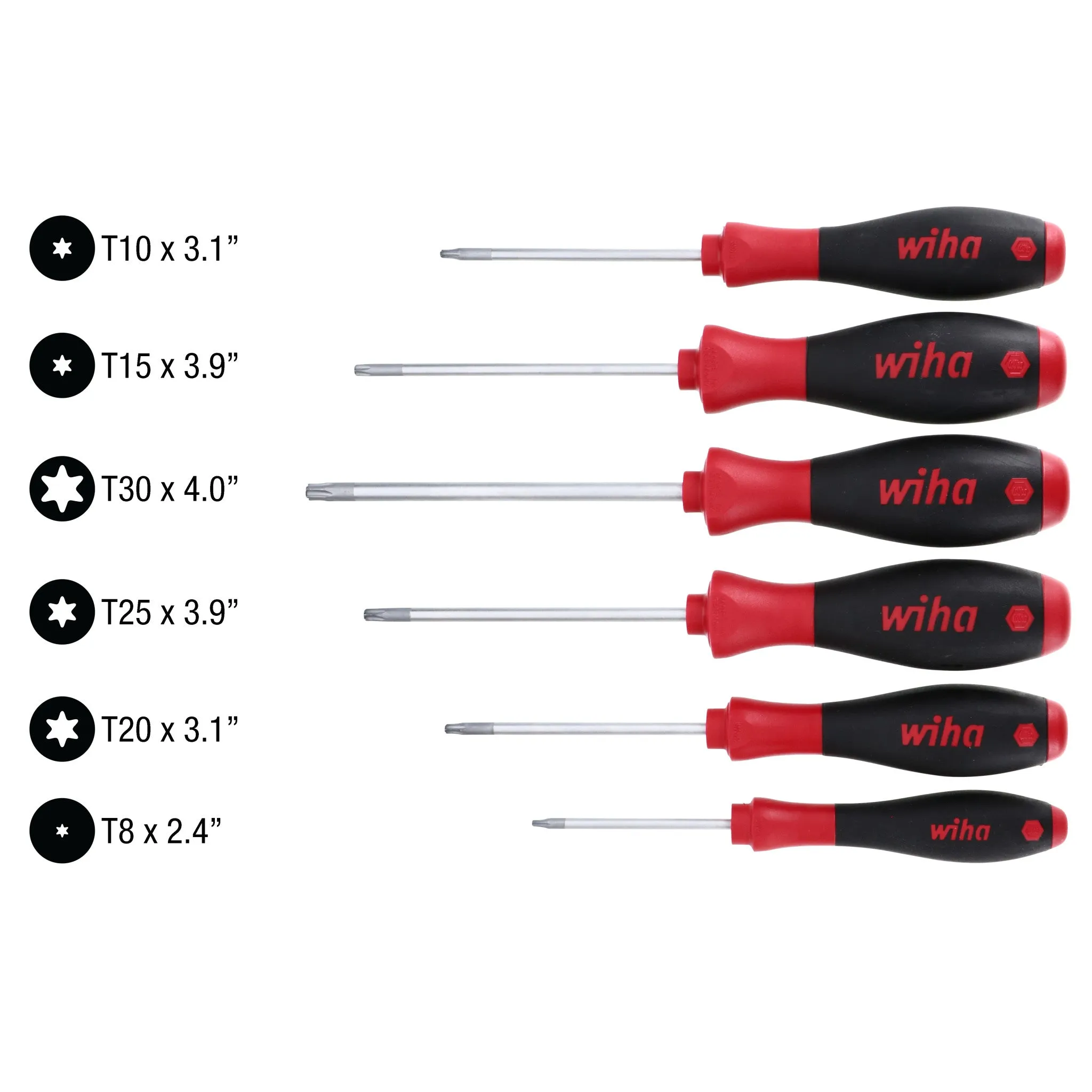 6 Piece SoftFinish MagicSpring Torx Screwdriver Set