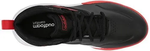 adidas Men's OwnTheGame Wide Basketball Shoe, Black/Active Red/White, 10.5 W US