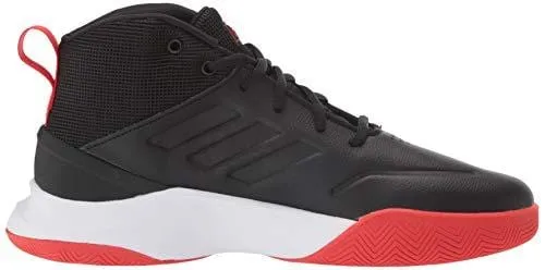 adidas Men's OwnTheGame Wide Basketball Shoe, Black/Active Red/White, 10.5 W US