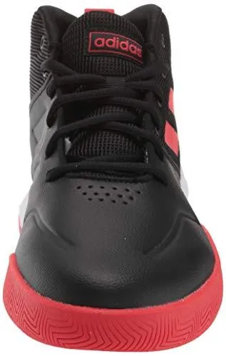 adidas Men's OwnTheGame Wide Basketball Shoe, Black/Active Red/White, 10.5 W US