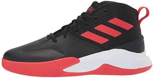 adidas Men's OwnTheGame Wide Basketball Shoe, Black/Active Red/White, 10.5 W US