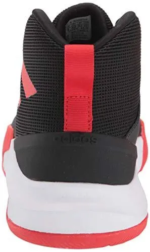 adidas Men's OwnTheGame Wide Basketball Shoe, Black/Active Red/White, 10.5 W US