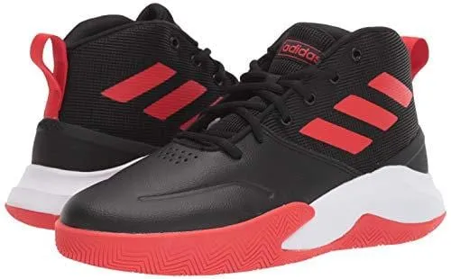 adidas Men's OwnTheGame Wide Basketball Shoe, Black/Active Red/White, 10.5 W US
