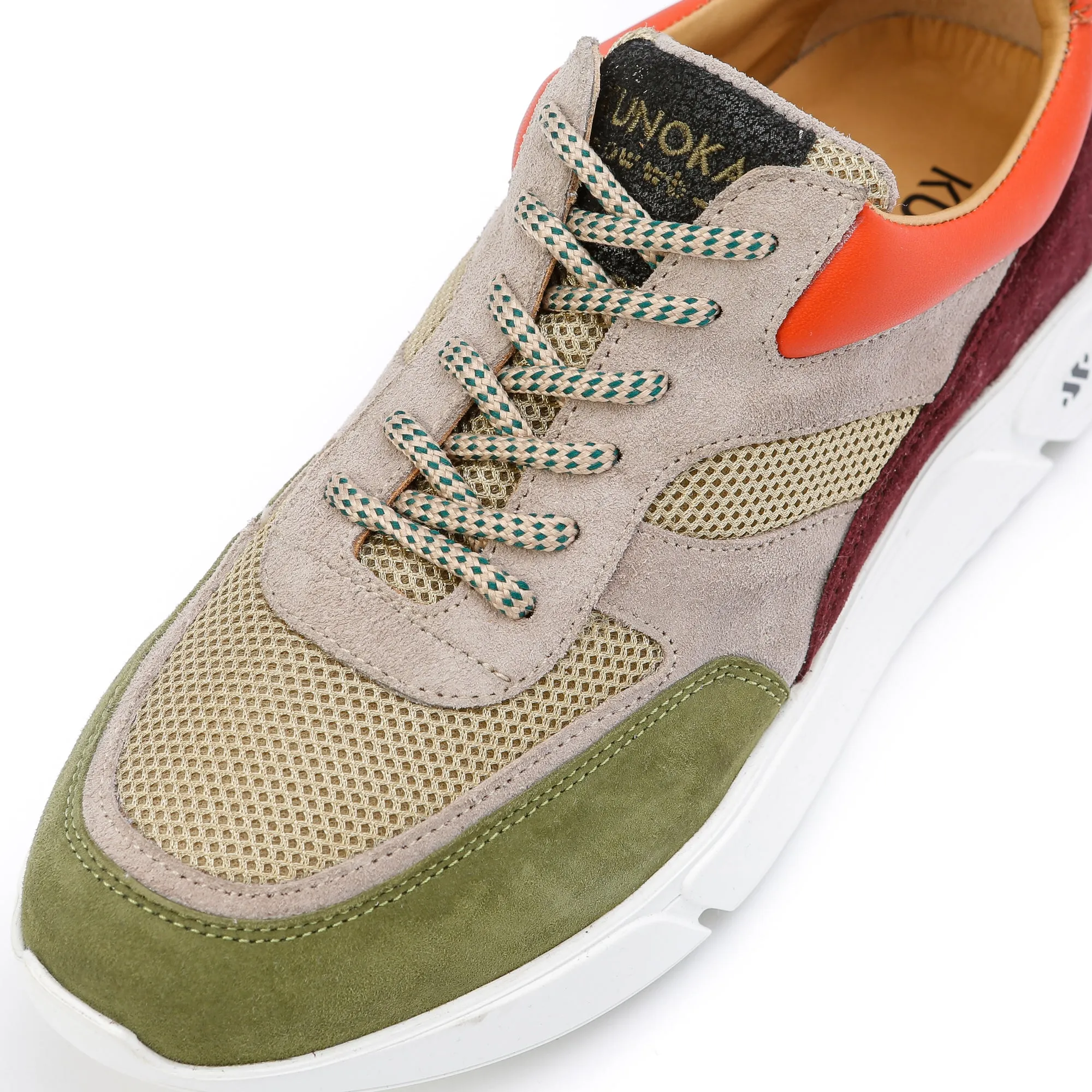 ARI platform sneaker - burgundy red back
