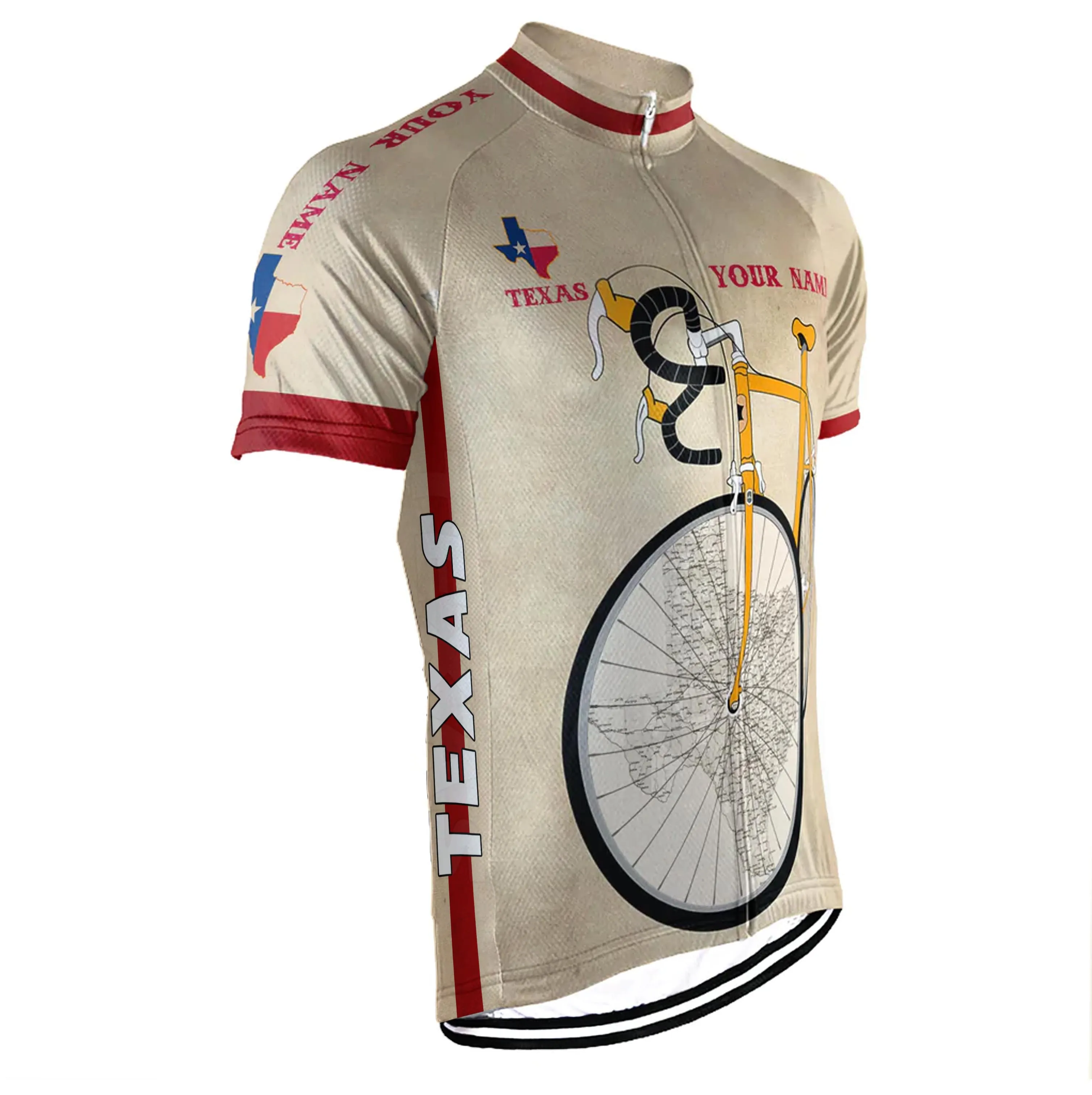 Awesome Texas Short Sleeve Cycling Jersey for Men