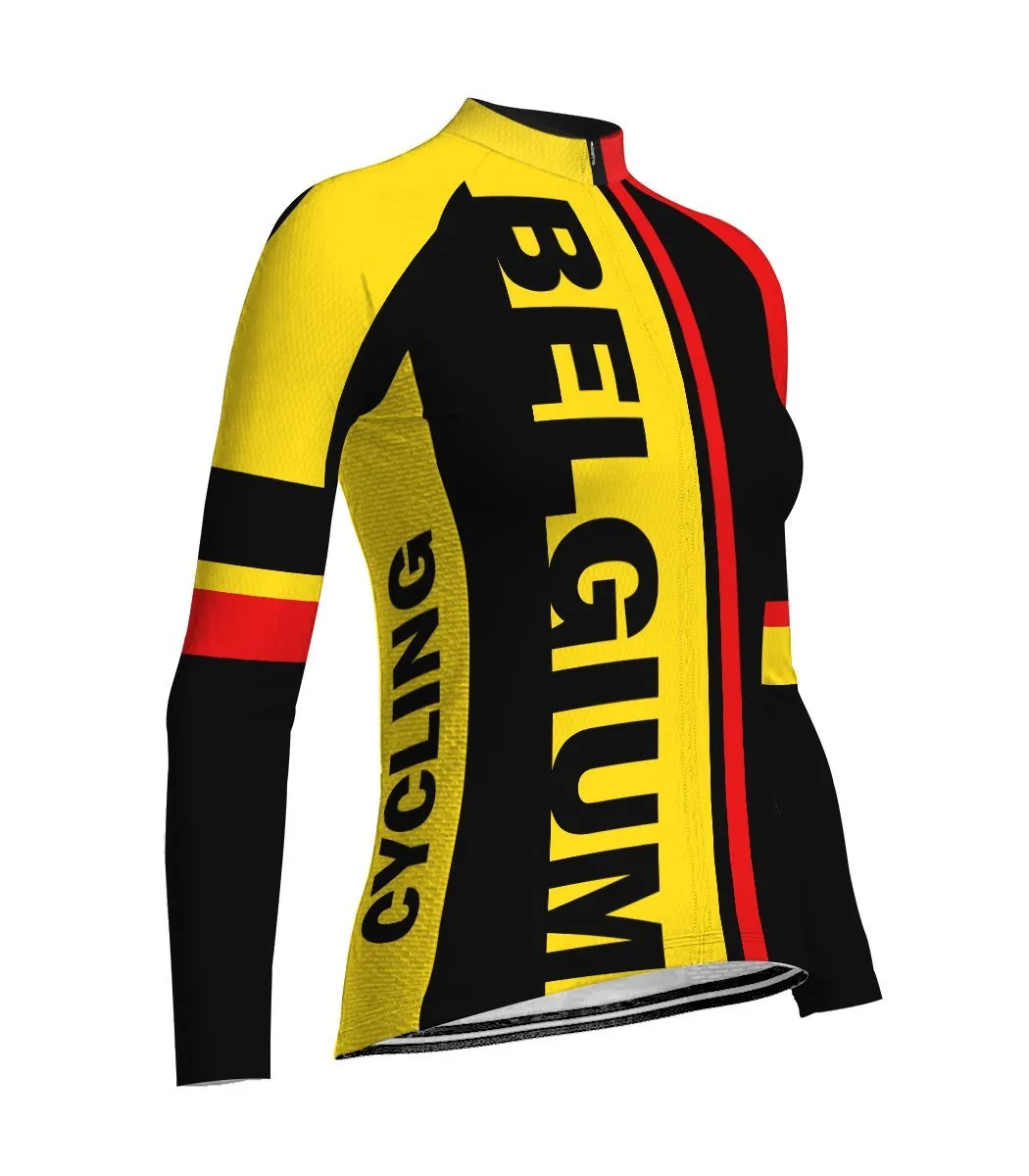 Belgium Long Sleeve Cycling Jersey for Women