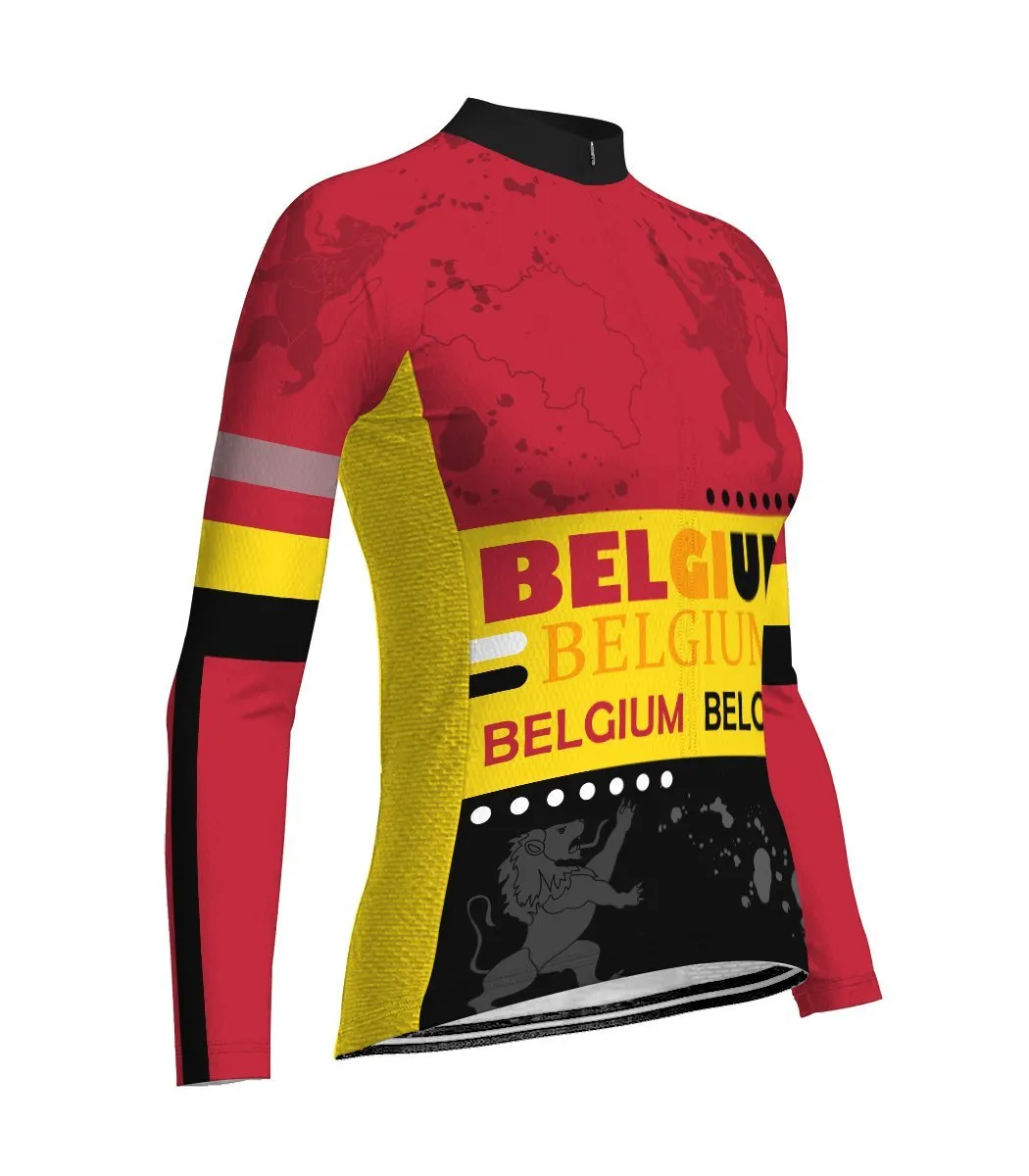 Belgium Long Sleeve Cycling Jersey for Women
