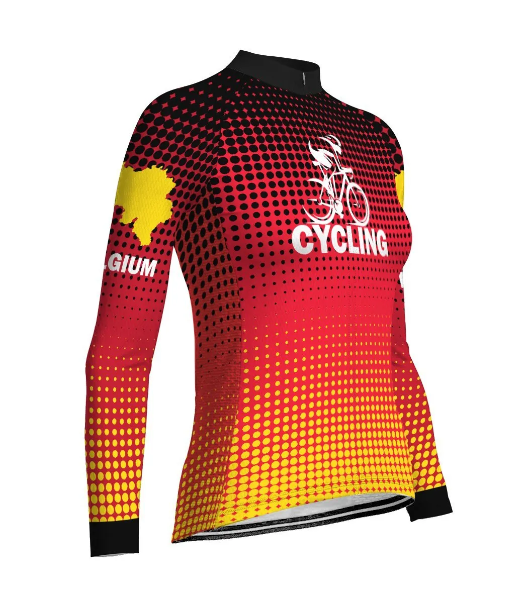 Belgium Long Sleeve Cycling Jersey for Women