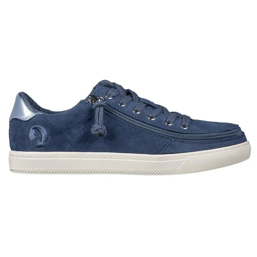 Billy Footwear (Womens) - Low Top Steel Blue Faux Suede Shoes CLEARANCE