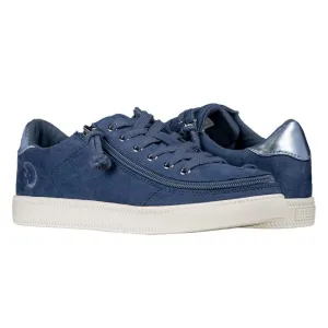 Billy Footwear (Womens) - Low Top Steel Blue Faux Suede Shoes CLEARANCE