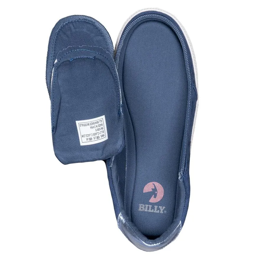 Billy Footwear (Womens) - Low Top Steel Blue Faux Suede Shoes CLEARANCE