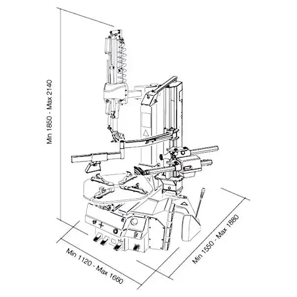 Cemb Leverless Articulating Swing Arm Tire Changer - SM675