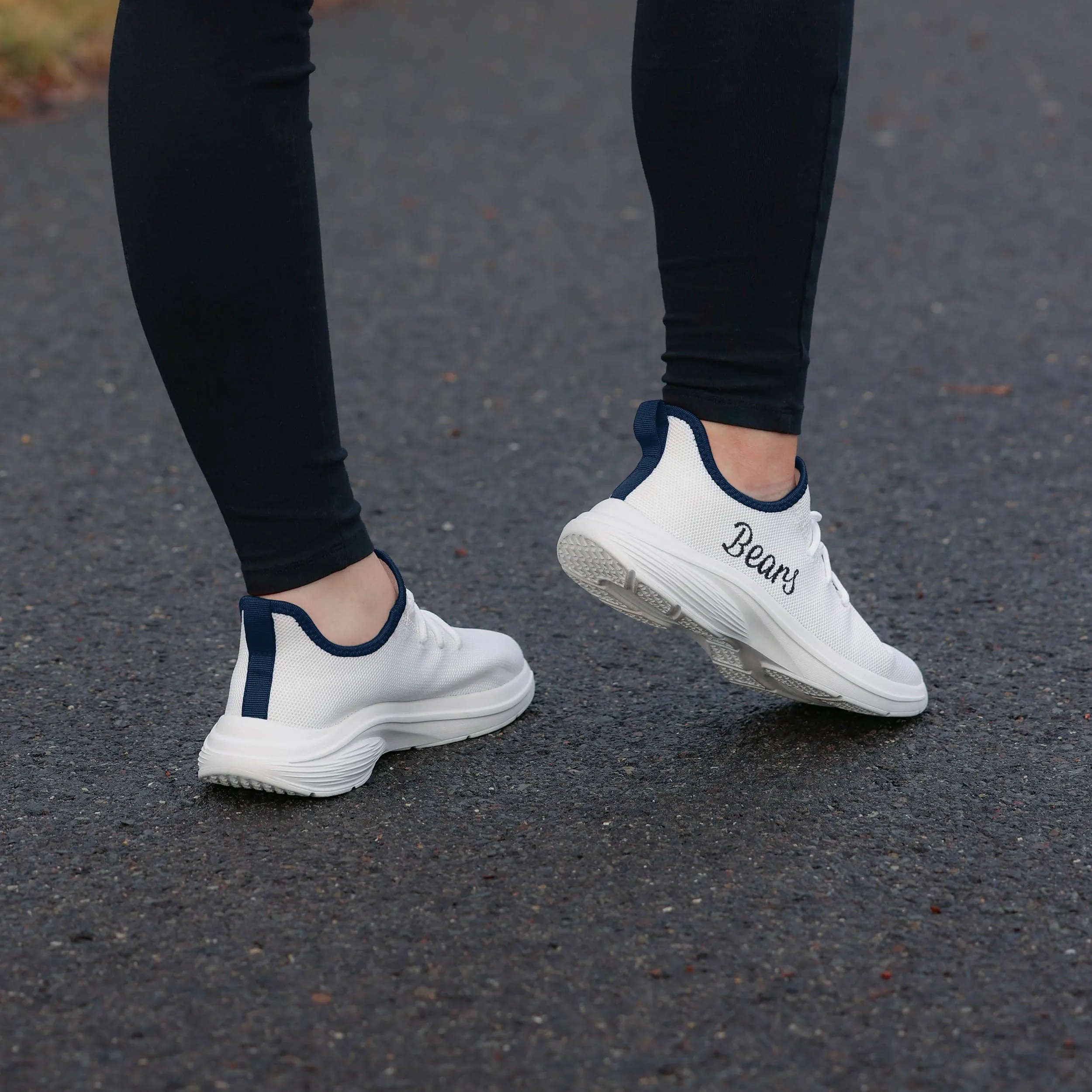 Chicago Bears Womens Midsole White Sneakers