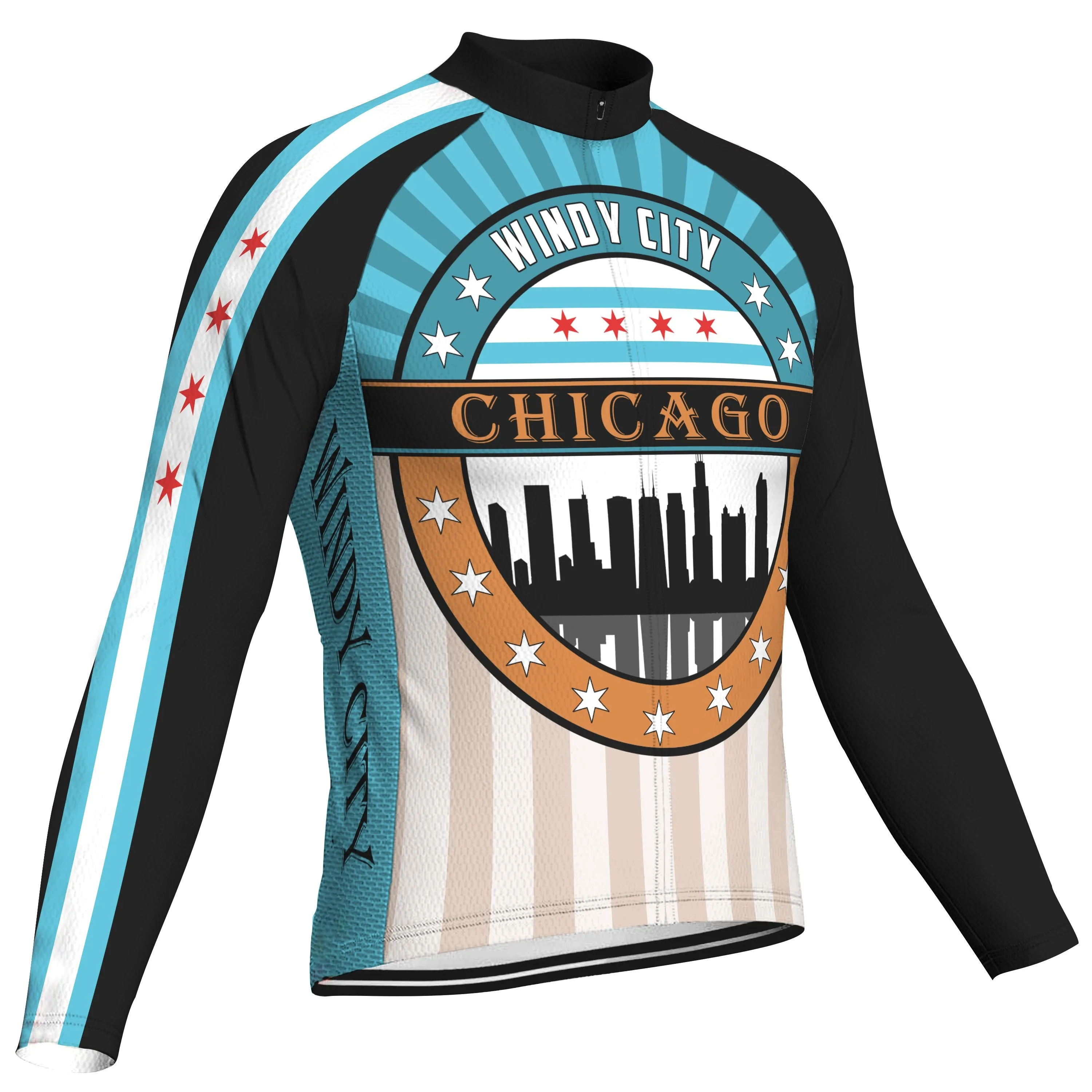 Chicago Long Sleeve Cycling Jersey for Men