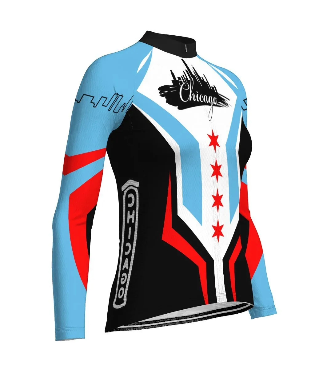 Chicago Long Sleeve Cycling Jersey for Women