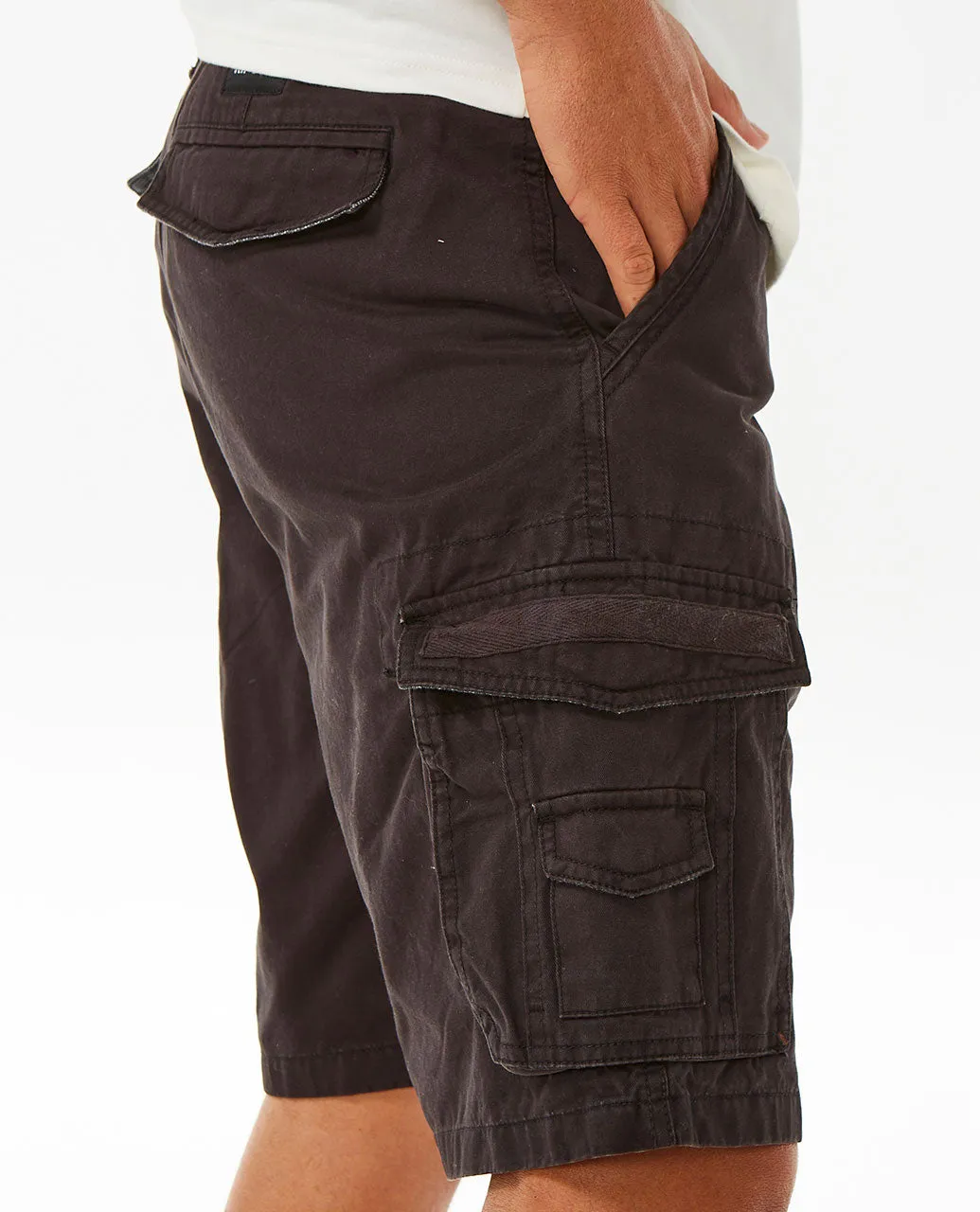 Classic Surf Trail Cargo Short - Washed Black