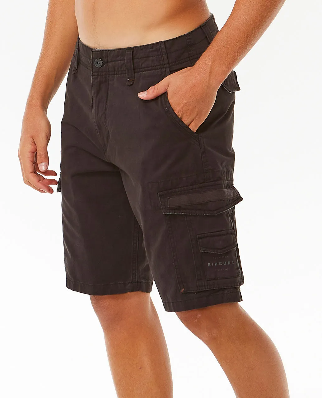Classic Surf Trail Cargo Short - Washed Black