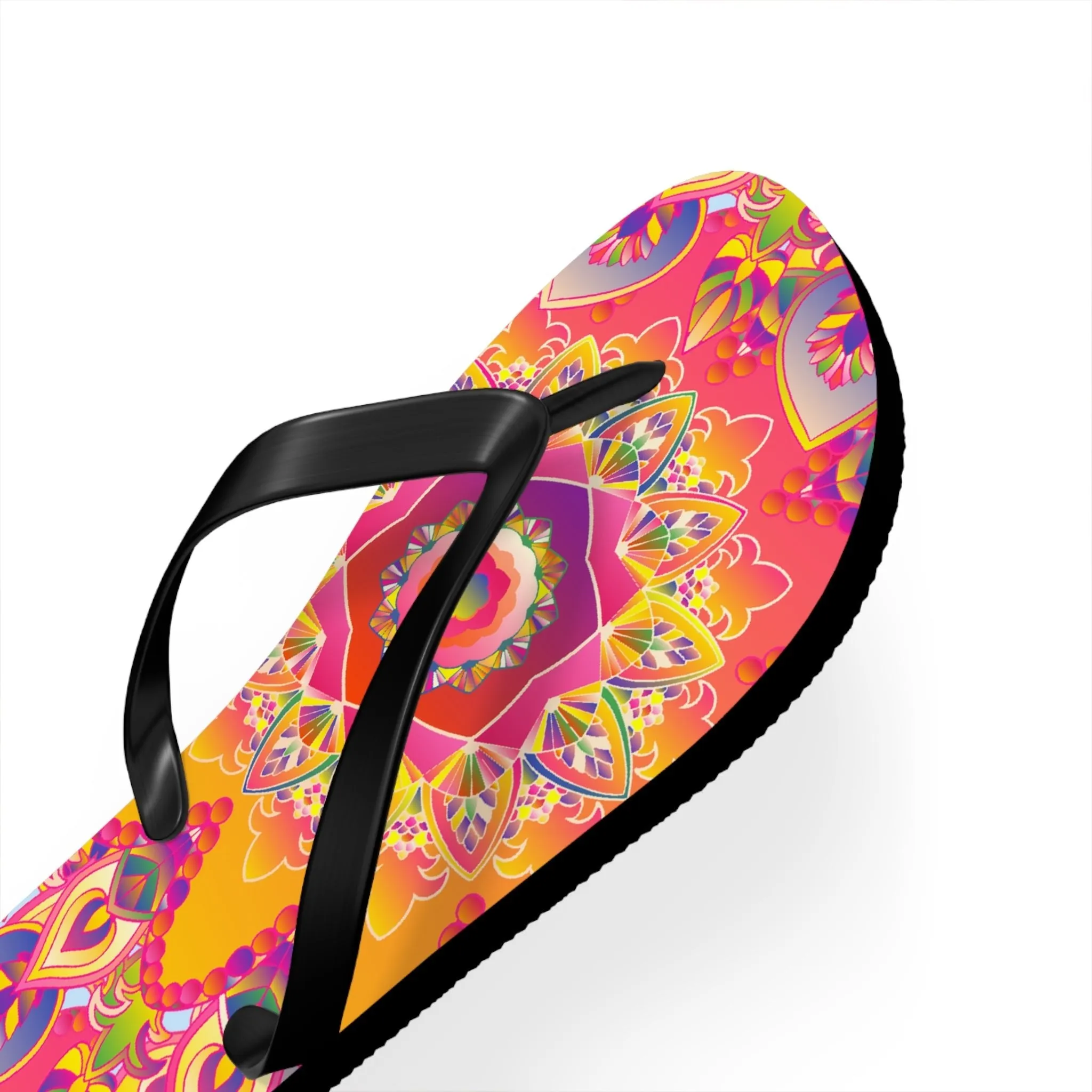 Colorful Mandala Beach Flip Flops
