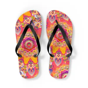 Colorful Mandala Beach Flip Flops