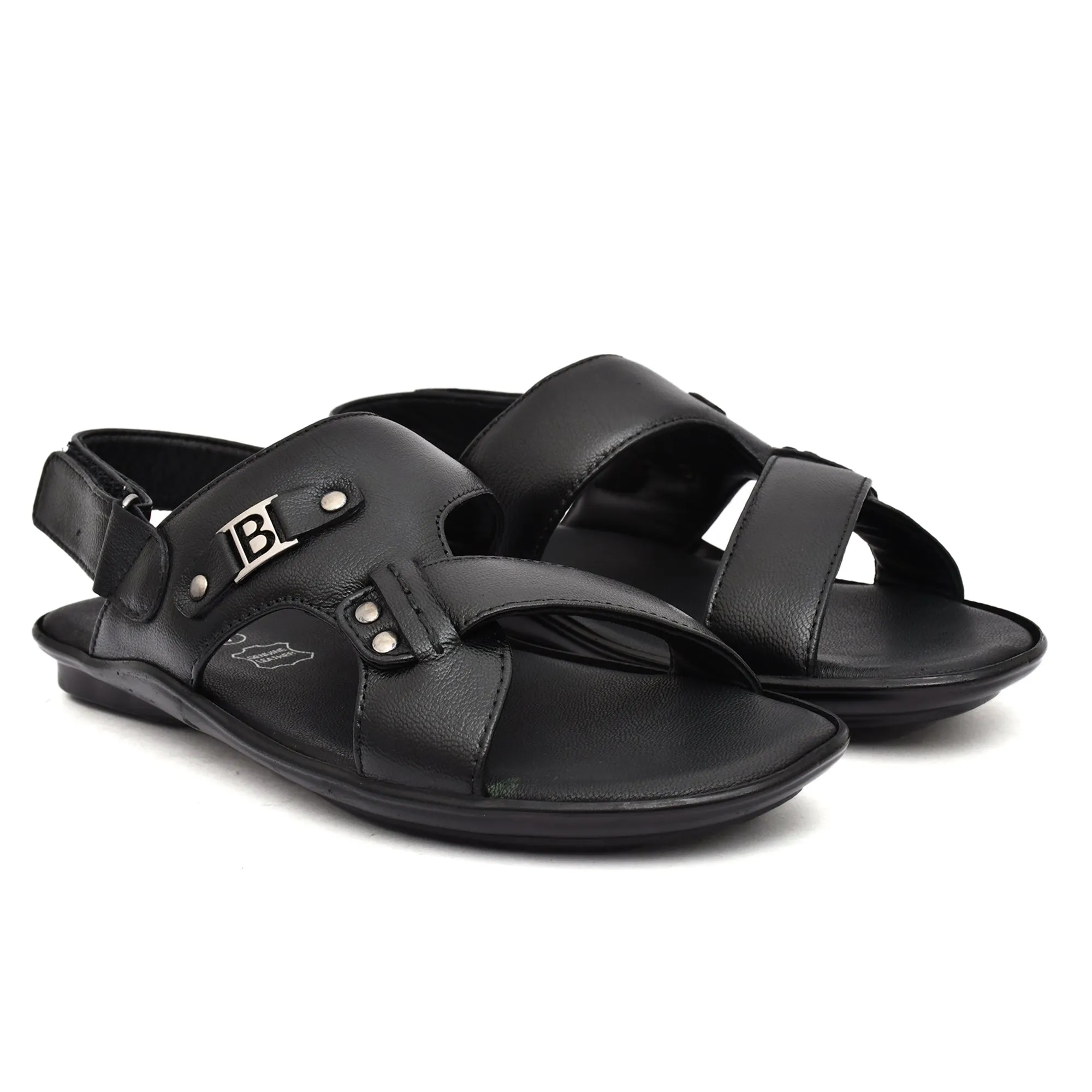 Comfortable &amp; Stylish Black Leather Sandals by Country Maddox