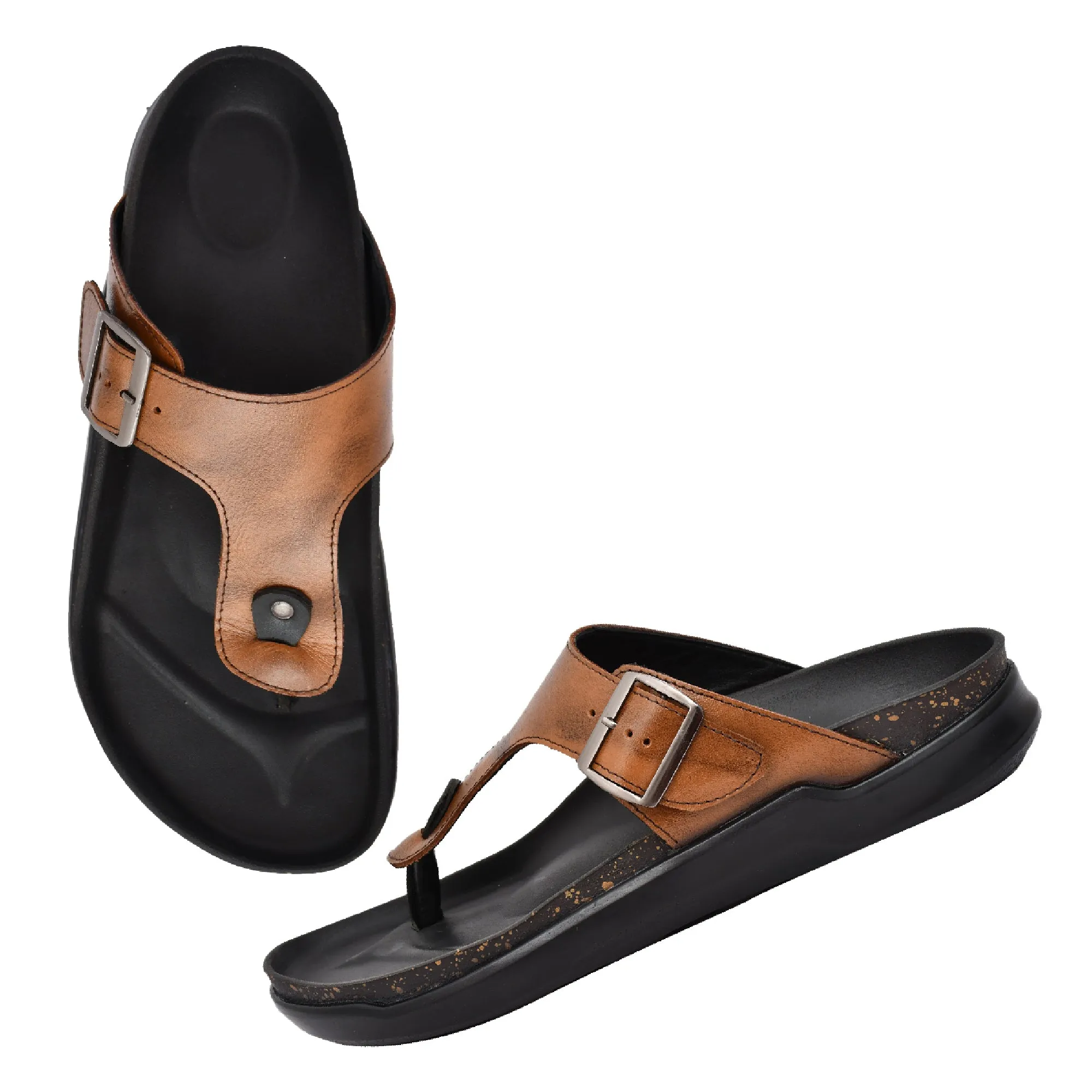 Country Maddox Tan Comfortable and Stylish Leather Slippers