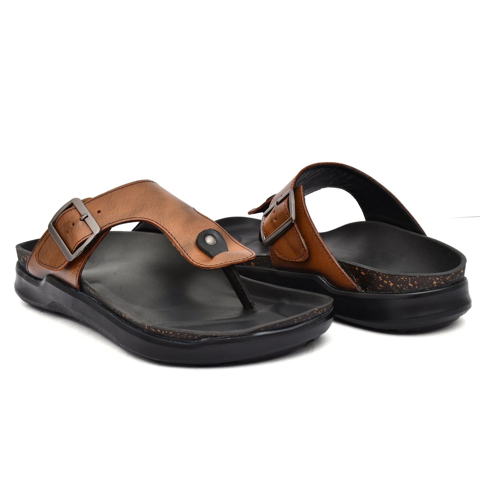 Country Maddox Tan Comfortable and Stylish Leather Slippers