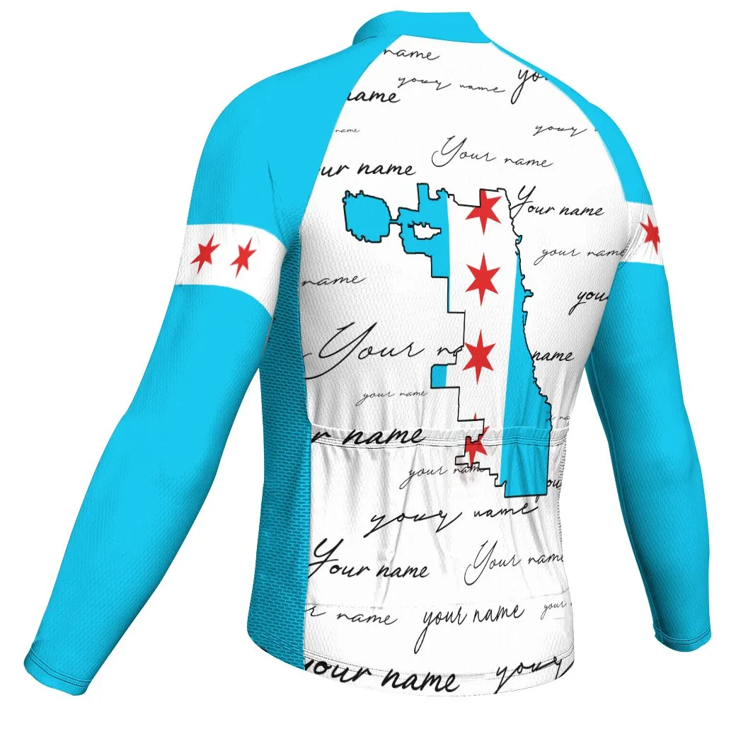 Customized Chicago Winter Thermal Fleece Long Sleeve For Men