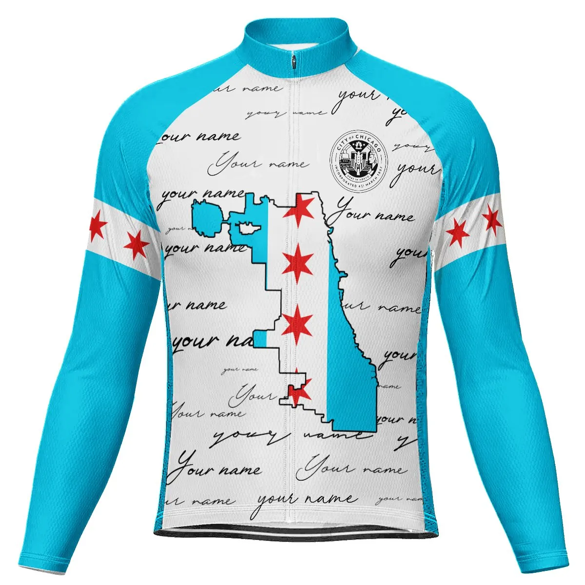 Customized Chicago Winter Thermal Fleece Long Sleeve For Men
