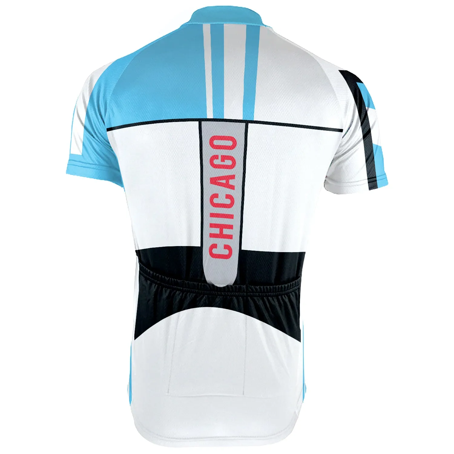 Customized Image Chicago Short Sleeve Cycling Jersey for Men
