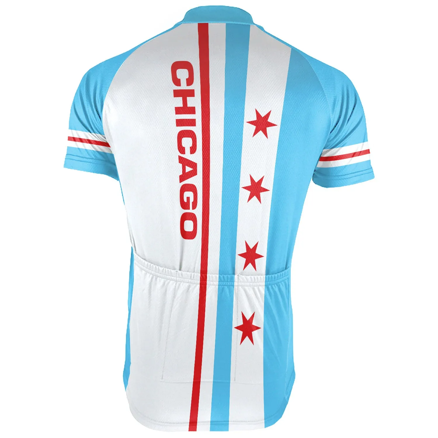 Customized Image Chicago Short Sleeve Cycling Jersey for Men