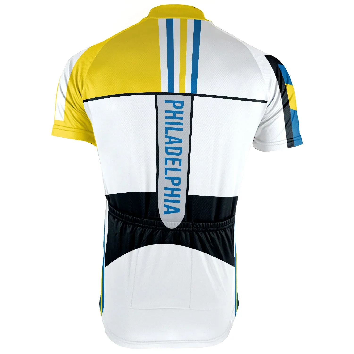 Customized Philadelphia Winter Thermal Fleece Short Sleeve Cycling Jersey for Men