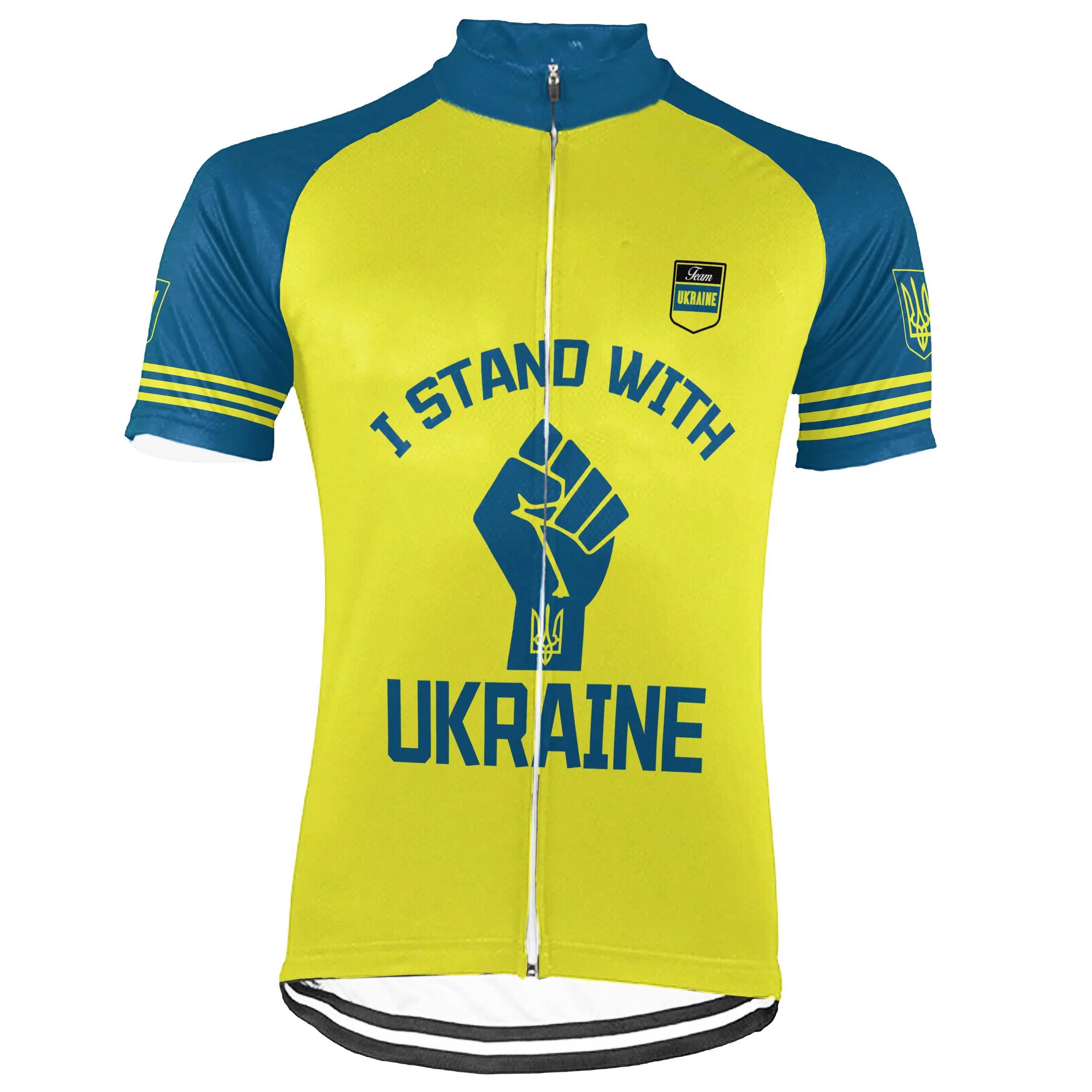 Customized Ukraine Short Sleeve Cycling Jersey for Men