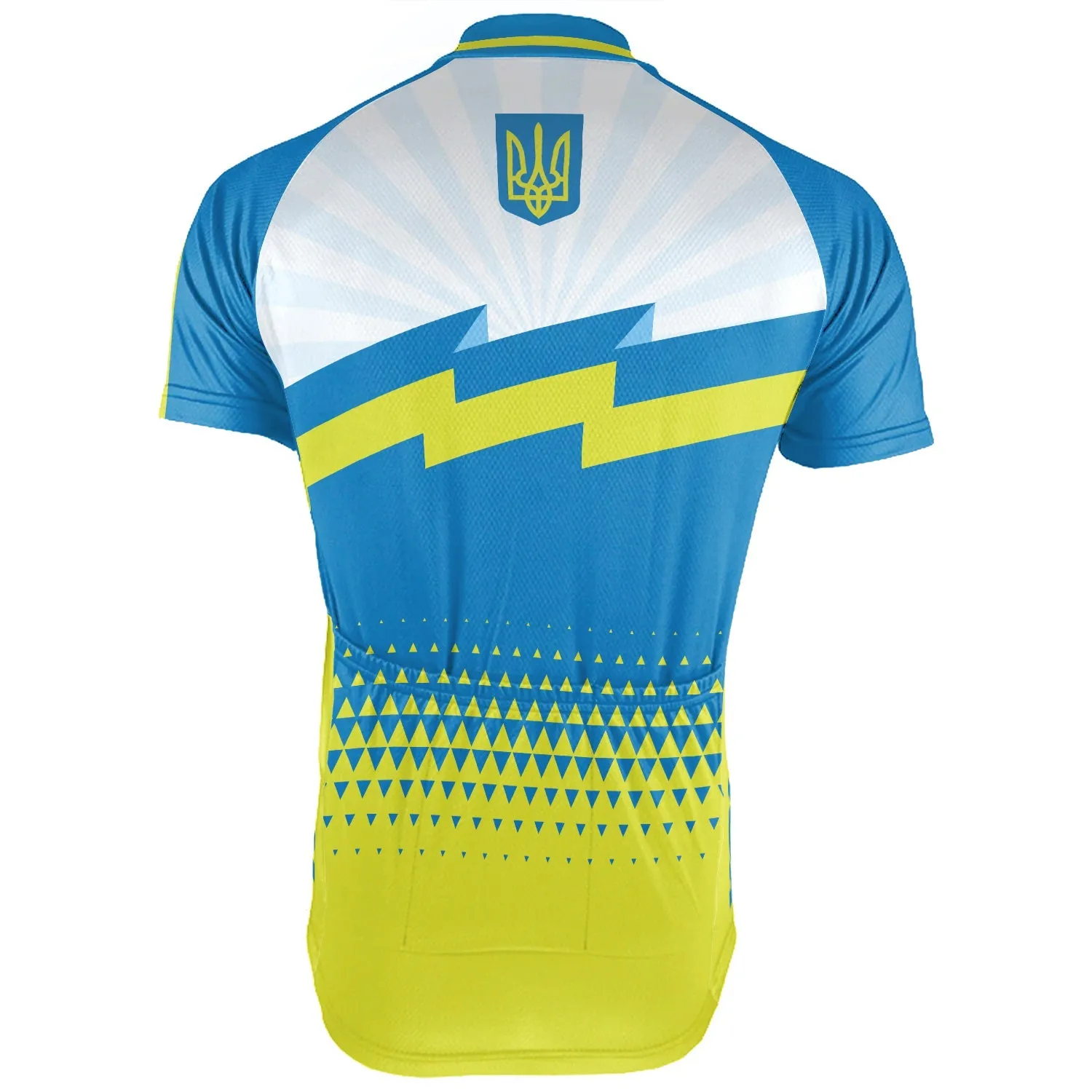 Customized Ukraine Winter Thermal Fleece Short Sleeve Cycling Jersey for Men