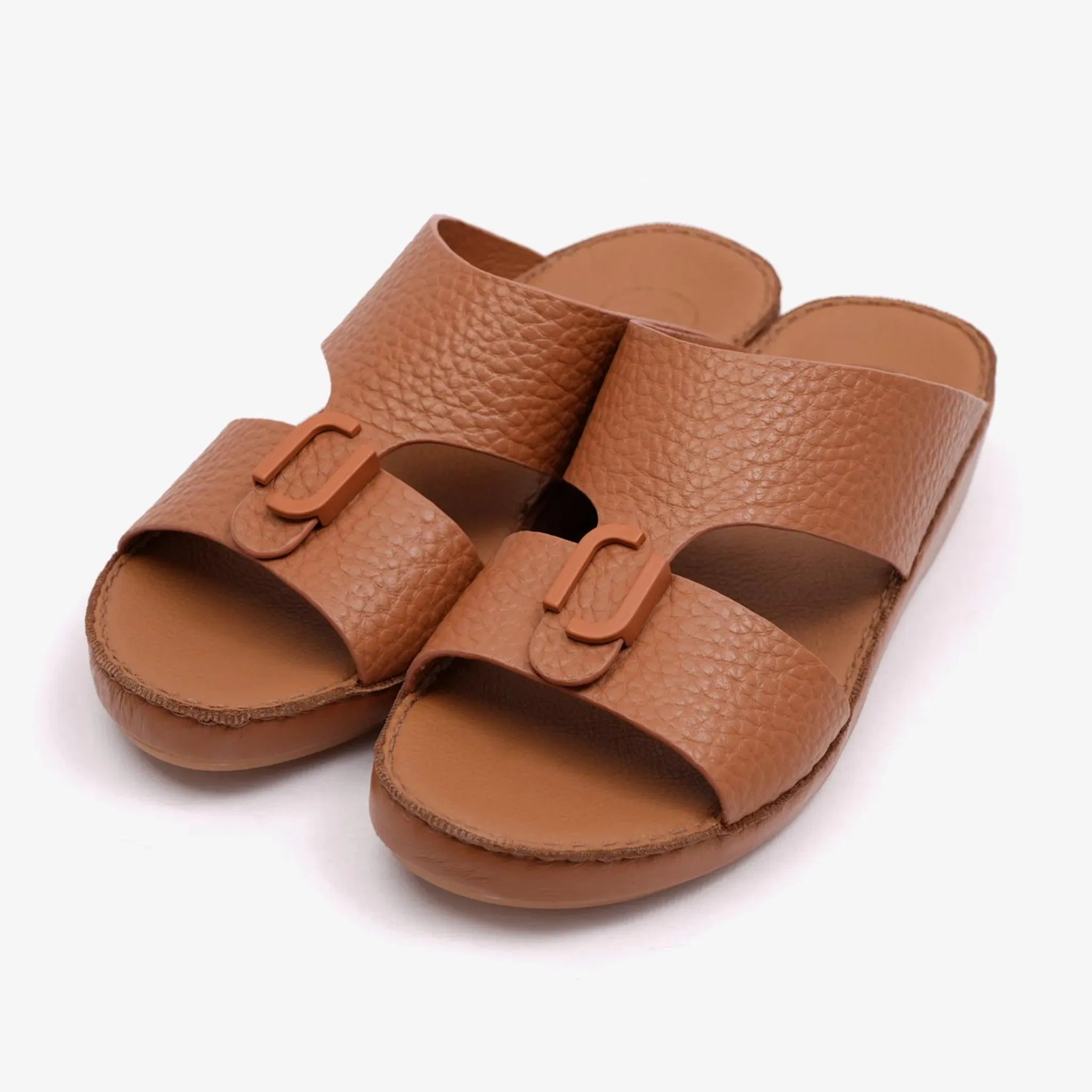 DAVINCI TIMELESS UNLINED HAMMERED CLASSIC ARABIC SANDALS CUOIO