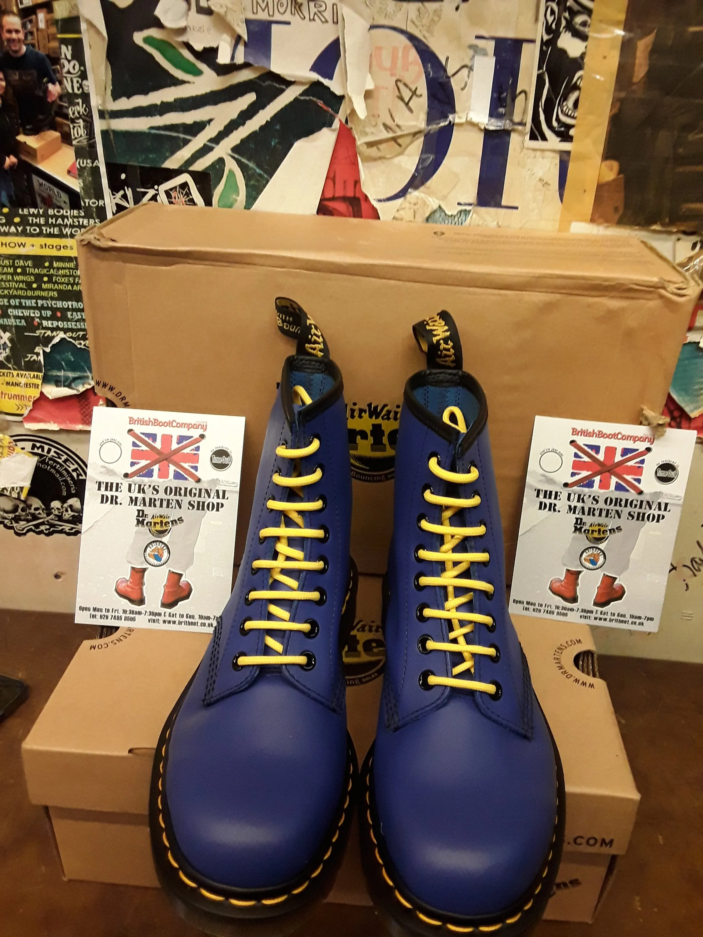Dr Martens 1460 Wild Blue Softy, 8 Hole Ankle Boots, Womens Leather Boots / Various Sizes