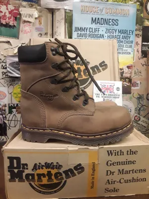 Dr Martens Made in England 6-D Ring Brown Industrial Steel Toe Boots Size 7