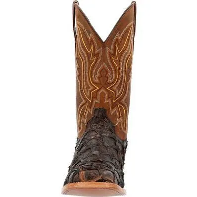 Durango® Men’s Premium Exotics Dark Brown Pirarucu Western Boot