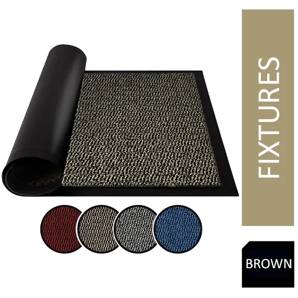 Fixtures Barrier Doorway Door Floor Mat 60cm x 120cm Brown