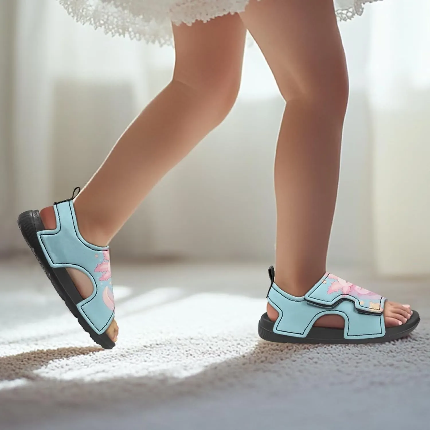 Forchrinse Girls Sport Sandals Comfort Open Toe Hiking Sandals Outdoor Beach Water Shoes for Toddler/Little Kid/Big Kid