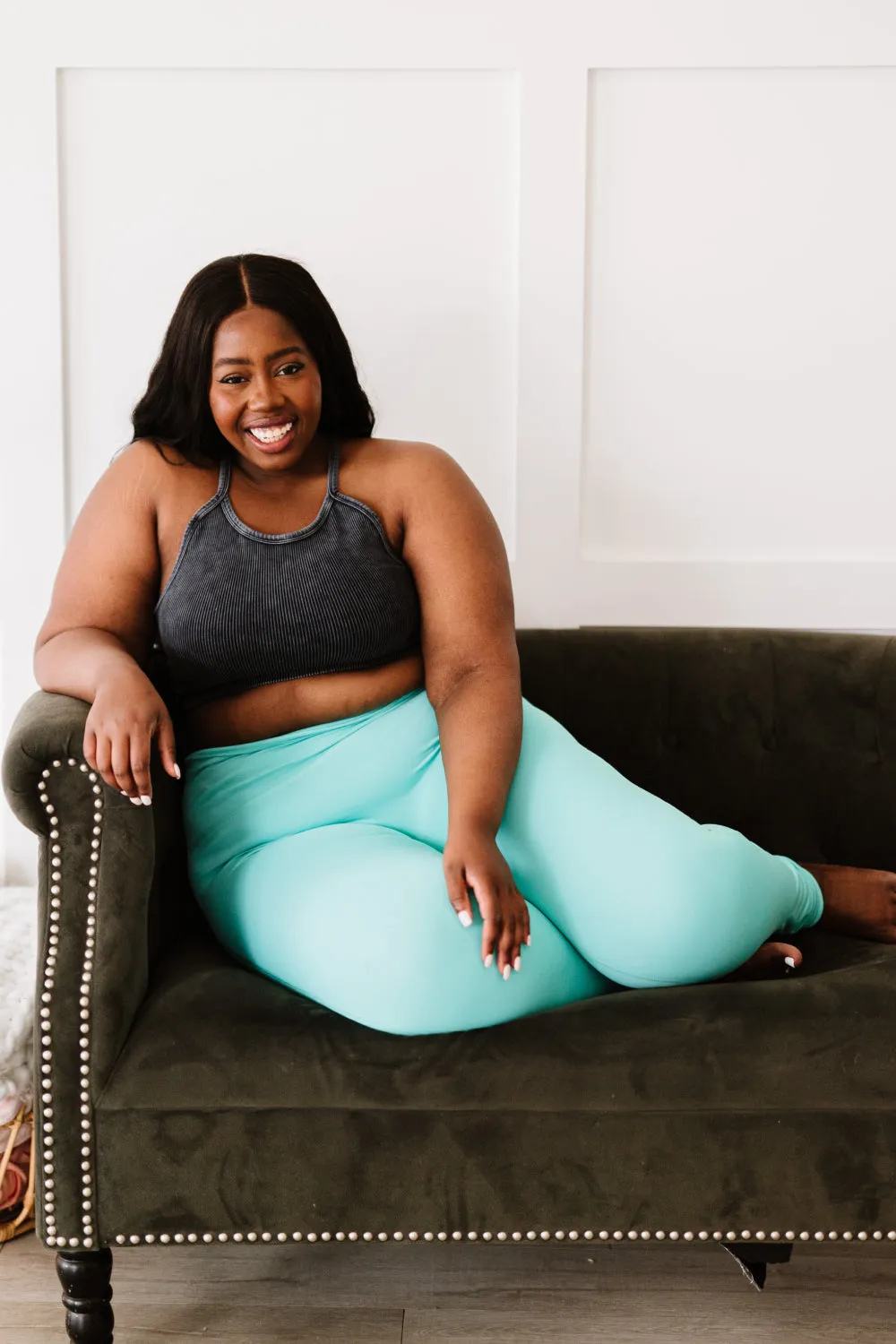 High Waisted Active Leggings Mint