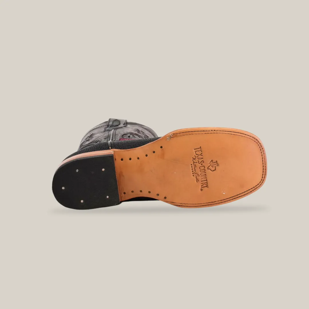 King Stingray Print Black - Square Toe