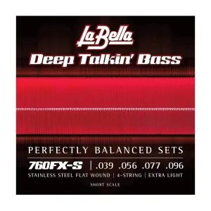 La Bella 760FX-S Deep Talkin Bass Flats Extra Light Short Scale 39-96