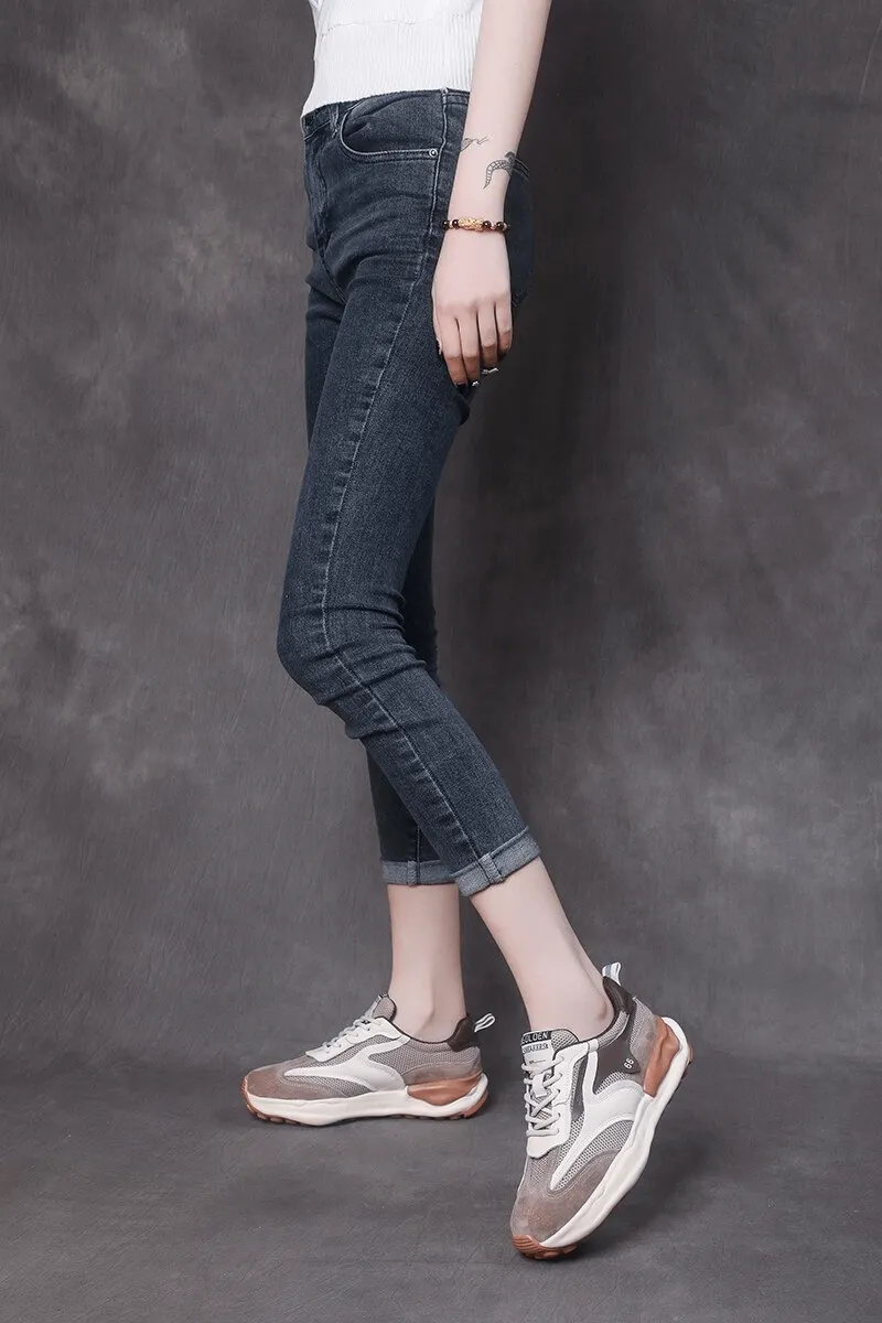 Ladies Sports Thick Sole Vulcanized Shoes / Women's Casual Sneakers - SF0261