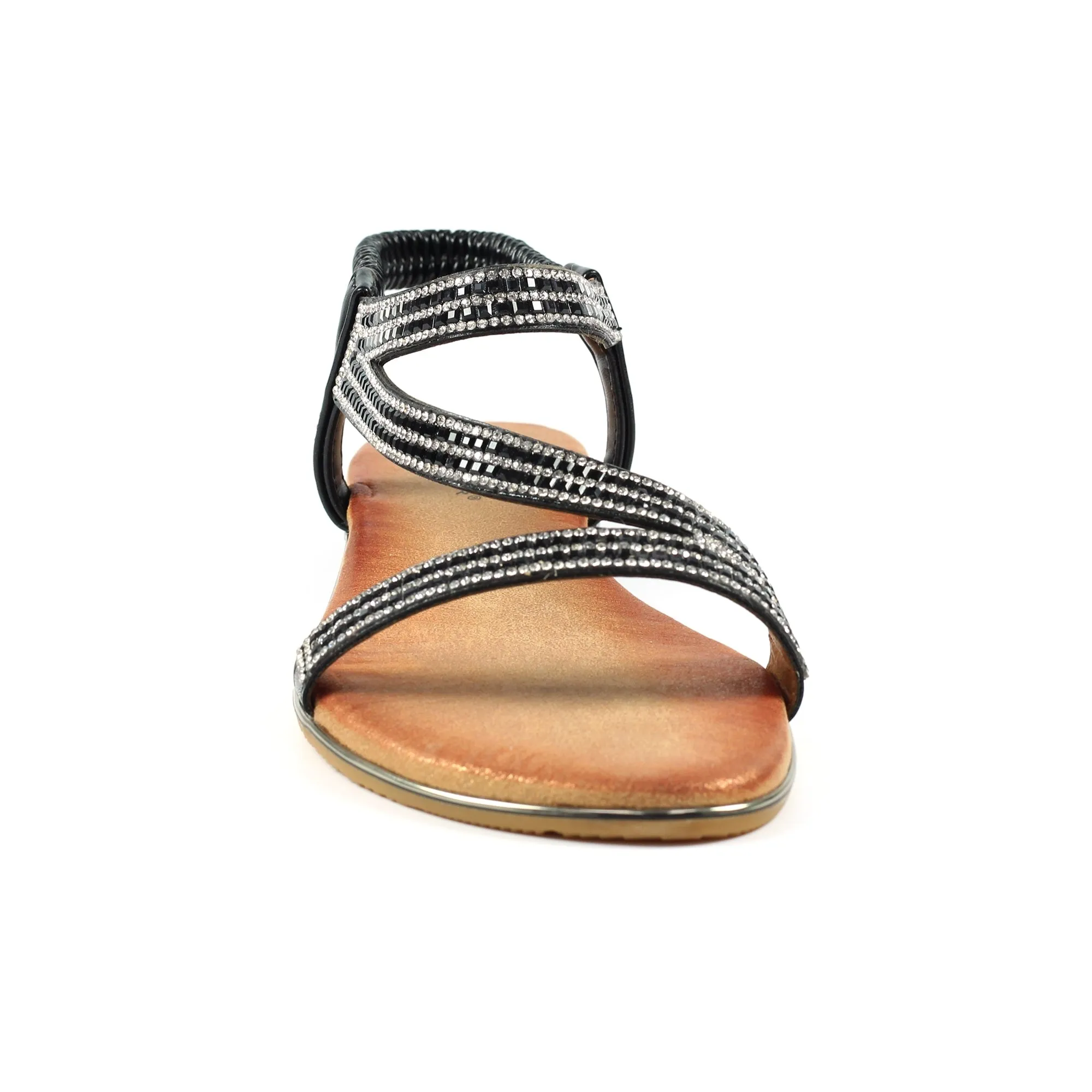 Lunar JLH321 Blaise II Black Womens Comfortable Summer Sandals