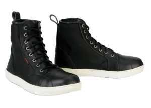 Milwaukee Leather Men's Waterproof Black Leather Motorcycle Reinforced Street Riding Shoes w/Ankle Support - MBM9004WP