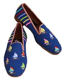 Misses Handstitched Nantucket Fleet of Sails Loafer | Designs by Lillie